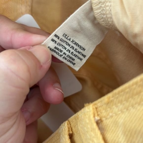 Ulla Johnson  Milo Jean in Wheat Tie Dye Wide Leg Button Front High Waist Trouse - Picture 6 of 12